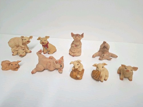 1990 pig figurines job lot - 1990's,