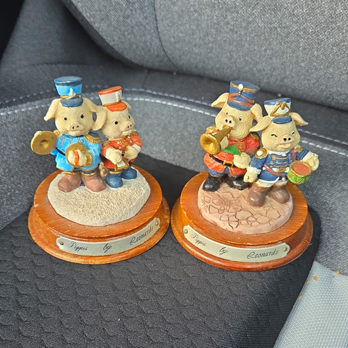 Leonardo pig figurines - leonardo,