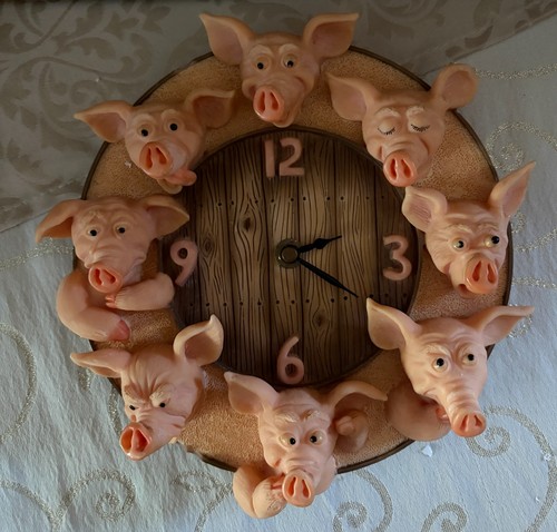 Rare pig wall - wall, clock